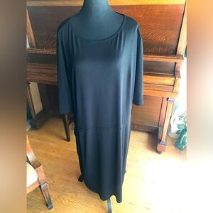 Tilley Dress with Front Pockets, Black, size 3XL